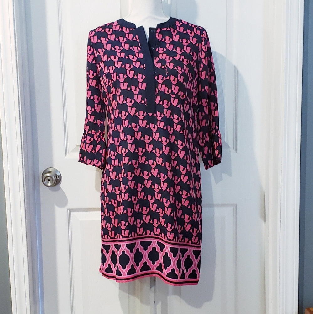 NWT Crown & Ivy Elephant 3/4 Sleeve Dress